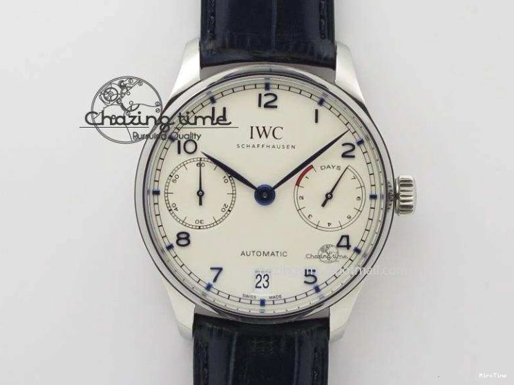 MIROTIME 0408 Portuguese Chrono RG IW371415 ZF 1:1 Best Edition Black Dial On Black Leather Strap A79350 (Slim Movement) FashionForward 7264